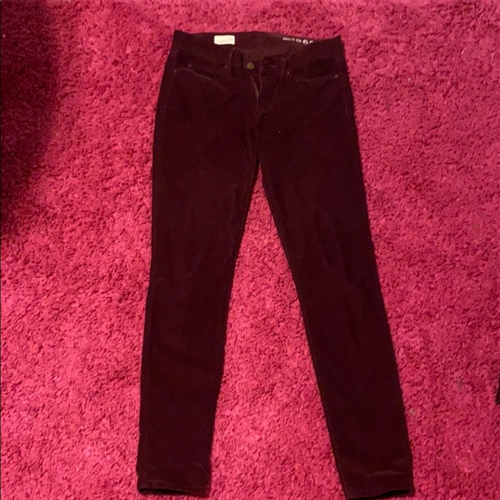 Burgundy corduroy legging jeans - 26 r